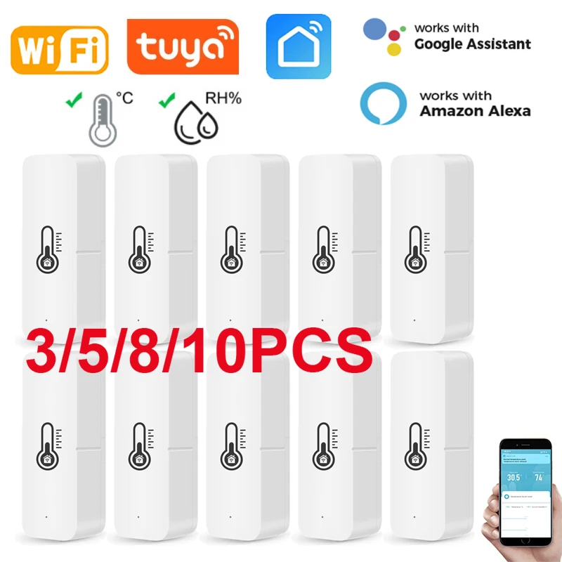 Tuya WiFi Smart Temperature And Humidity Sensor APP Remote Monitor For Smart Home SmartLife Work With Alexa Google Assistant
Tuya WiFi Smart Temperature And Humidity Sensor APP Remote Monitor For Smart Home SmartLife Work With Alexa Google Assistant
