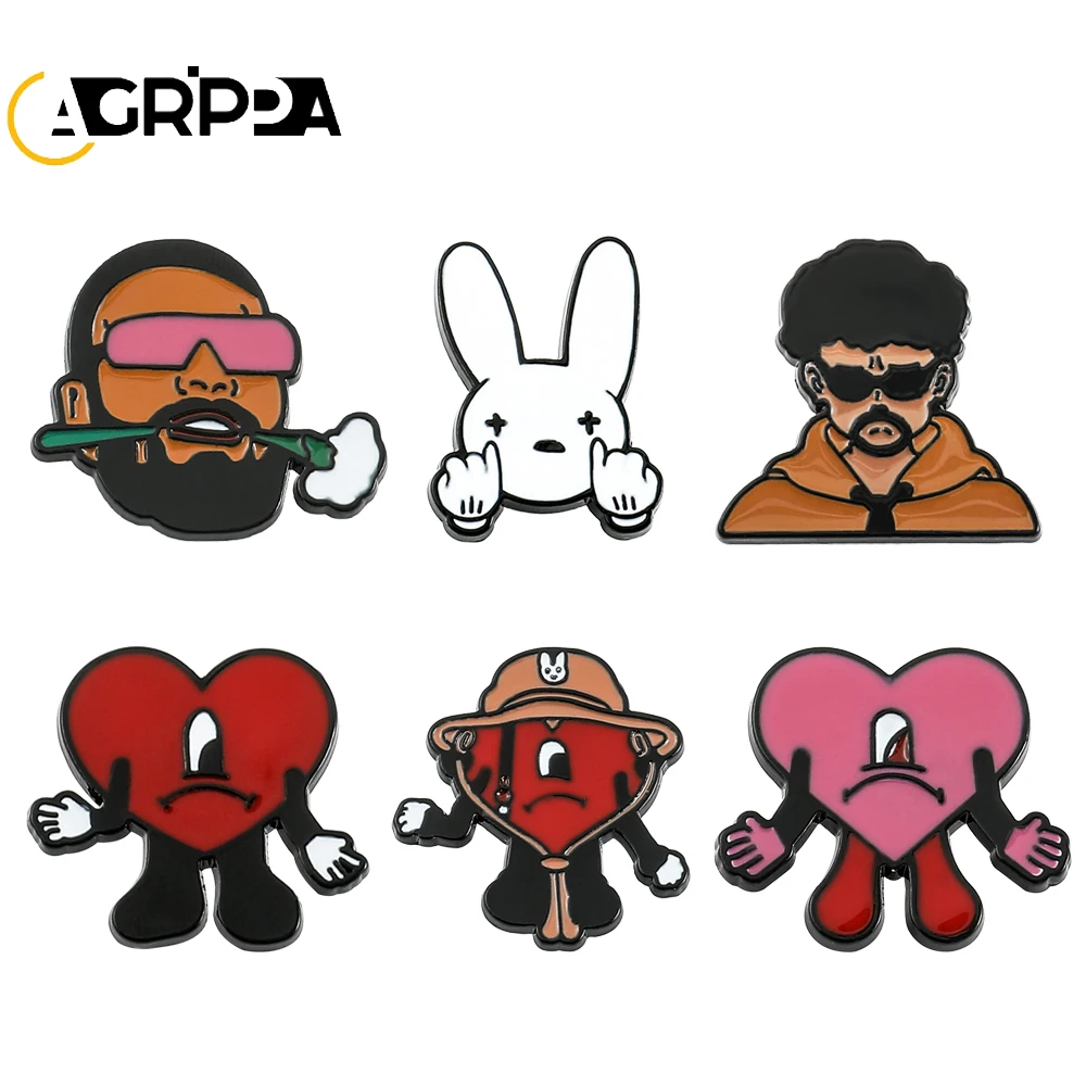 Agrippa Bad Bunny Pin for Backpack Accessories Red Heart Enamel Badges Jewelry Fashion Brooches Denim Jacket Decoration Gifts
Agrippa Bad Bunny Pin for Backpack Accessories Red Heart Enamel Badges Jewelry Fashion Brooches Denim Jacket Decoration Gifts
