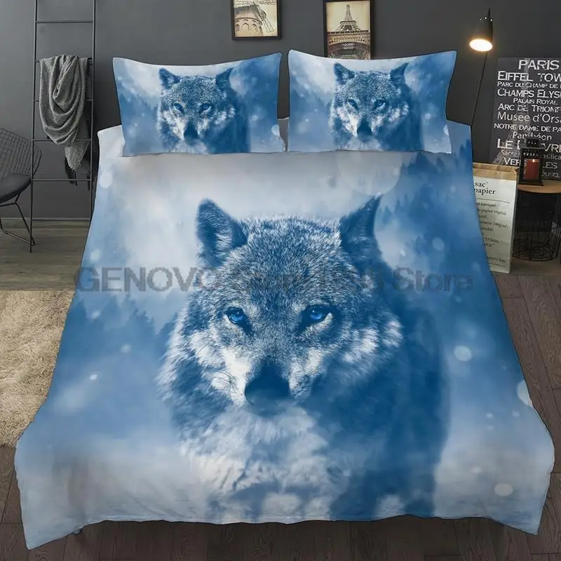 Snow Wolf Bedding Set Luxury Single Double Bed Clothes Queen King Full Size Duvet Cover Set With Pillowcase For Boy Adult Bed
Snow Wolf Bedding Set Luxury Single Double Bed Clothes Queen King Full Size Duvet Cover Set With Pillowcase For Boy Adult Bed