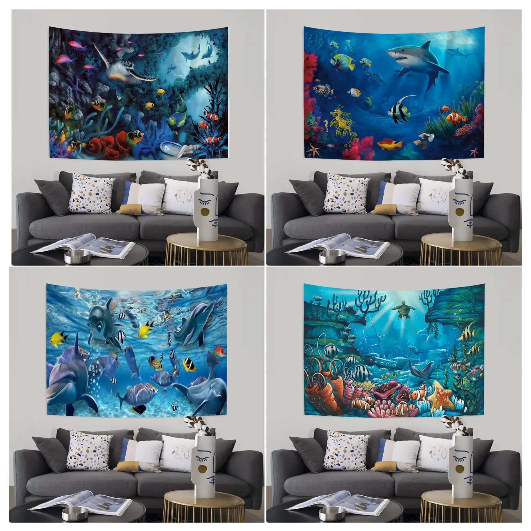 Underwater World Dolphin Colorful Tapestry Wall Hanging Japanese Wall Tapestry Anime Home Decor
Underwater World Dolphin Colorful Tapestry Wall Hanging Japanese Wall Tapestry Anime Home Decor