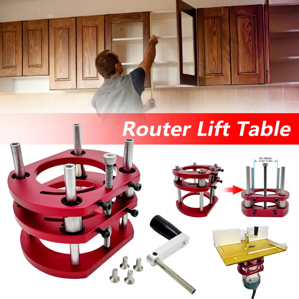 Router Lift For 64-66mm Diameter Motors Woodworking Router Table Insert Plate Lift Base Wood Router Working Benches DIY Tools
Router Lift For 64-66mm Diameter Motors Woodworking Router Table Insert Plate Lift Base Wood Router Working Benches DIY Tools