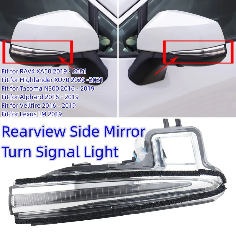 Car Rearview Side Mirror LED Turn Signal Light For Lexus LM For Toyota Alphard Vellfire Tacoma Highlander RAV4 2016-2020
Car Rearview Side Mirror LED Turn Signal Light For Lexus LM For Toyota Alphard Vellfire Tacoma Highlander RAV4 2016-2020
