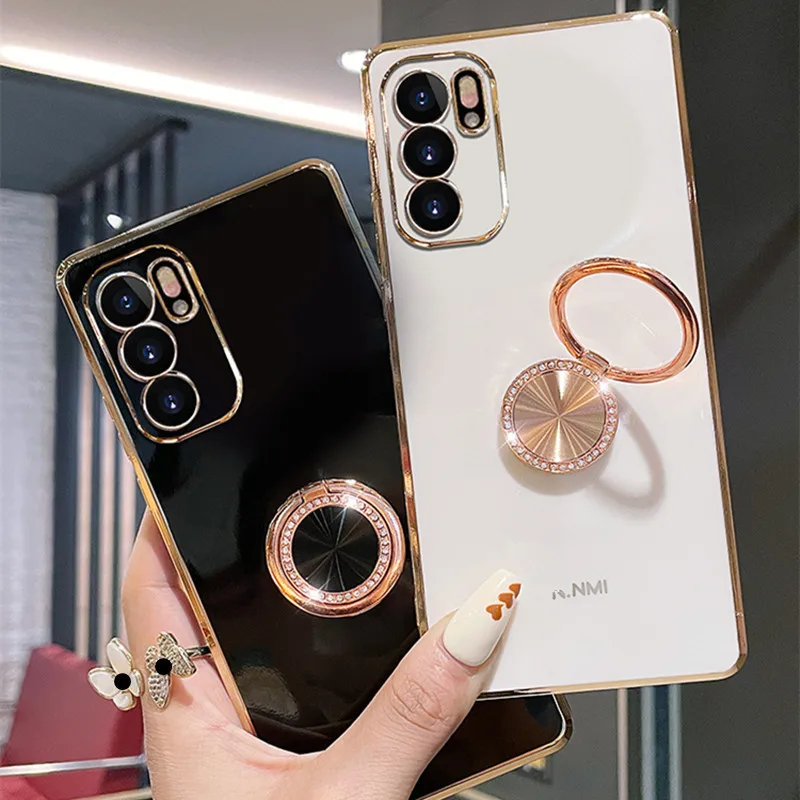 Luxury Plating Finger Ring Holder Phone Case on For Samsung A52 A51 A72 A31 A11 A02S A12 A30 S A50 Soft Silicone Stand Cover
Luxury Plating Finger Ring Holder Phone Case on For Samsung A52 A51 A72 A31 A11 A02S A12 A30 S A50 Soft Silicone Stand Cover