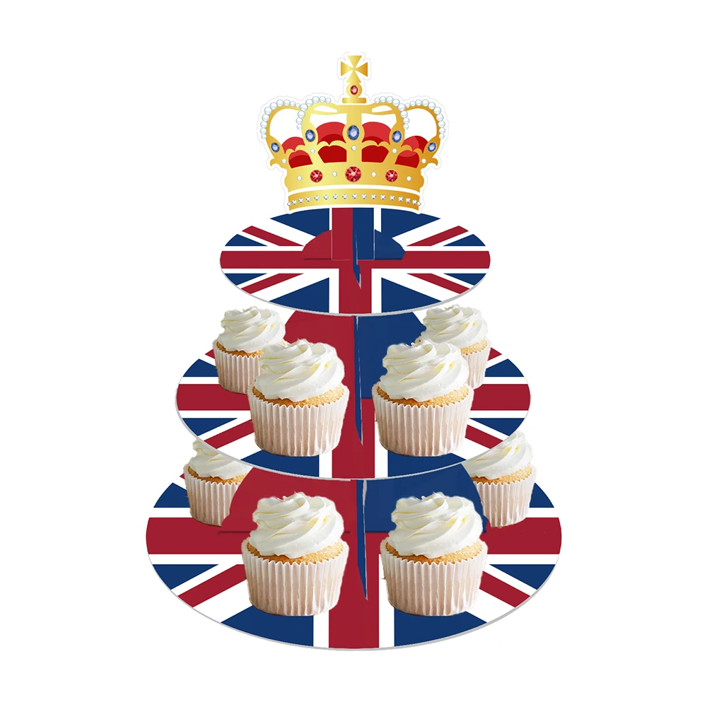3-tiers England Britain UK National Flag Birthday Party Paperboard Paper Cupcake Display Stand National Day Party Cake Decors
3-tiers England Britain UK National Flag Birthday Party Paperboard Paper Cupcake Display Stand National Day Party Cake Decors