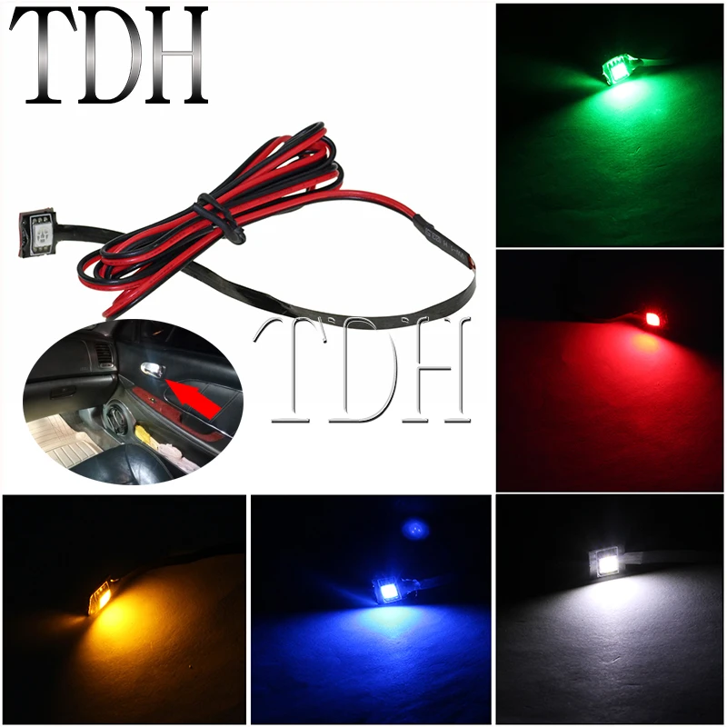 

Motorcycle LED Lead Strip Light 12V LED License Plate Rear Tag Light 113cm Lead Wire Super Bright SMD LED Lights Lamp Universal
