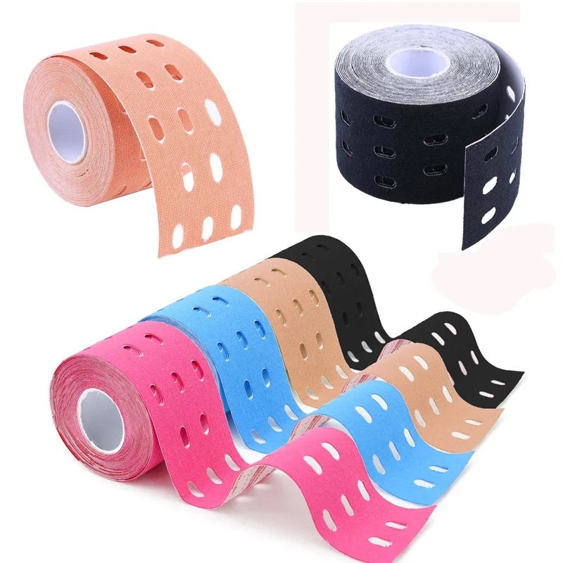 Hole Kinesiology Tape Perforated Elastic Kinesiology Exercise Tape for Muscle Support Strain Pain Relief 5cm X 5m Roll
Hole Kinesiology Tape Perforated Elastic Kinesiology Exercise Tape for Muscle Support Strain Pain Relief 5cm X 5m Roll