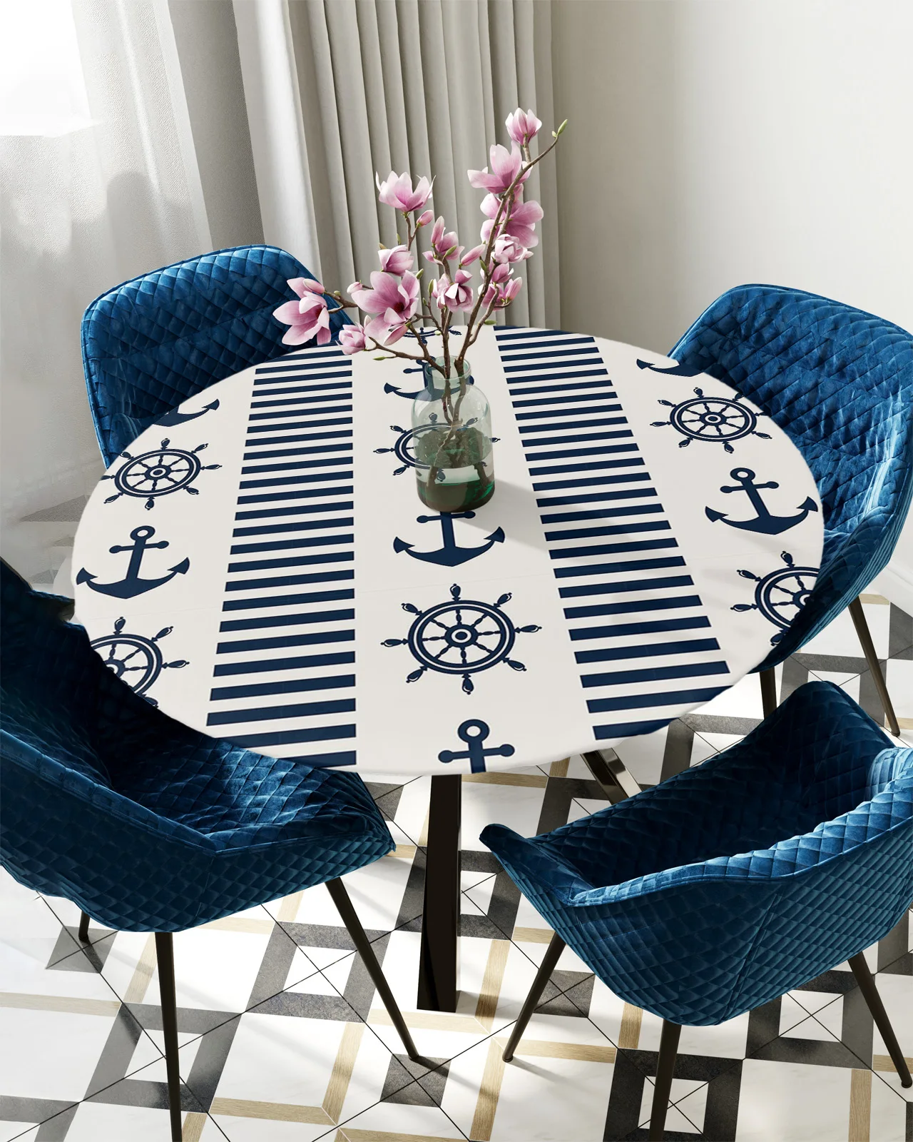 Rudder Anchor Round Rectangular Table Cover Waterproof Elastic Tablecloth For Living Room Kitchen Table Cloth Home Decoration
Rudder Anchor Round Rectangular Table Cover Waterproof Elastic Tablecloth For Living Room Kitchen Table Cloth Home Decoration