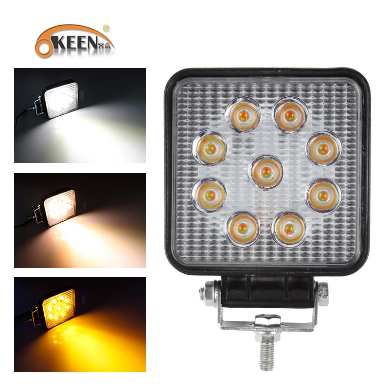 OKEEN LED Light Bar 27W Square Work Light Dual Color Offroad Spotlight For Car Truck Boat Atv 4x4 Tractor 12V Auto Accessories
OKEEN LED Light Bar 27W Square Work Light Dual Color Offroad Spotlight For Car Truck Boat Atv 4x4 Tractor 12V Auto Accessories