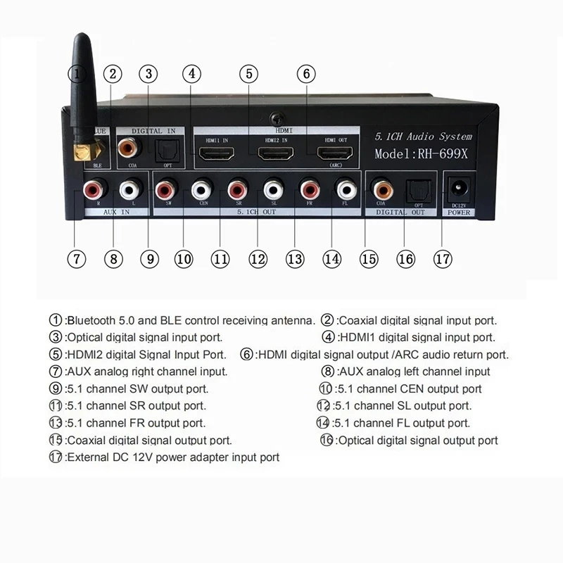 DTS Dolby AC3 HDMI USB Bluetooth цифровой усилитель мощности с поддержкой ТВ-приставки - купить