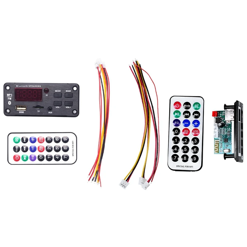 2Set Bluetooth5.0 Mp3 Wma Wav Decoder Board 5V 12V Wireless Audio Module Color Screen USB Tf Fm Radio
2Set Bluetooth5.0 Mp3 Wma Wav Decoder Board 5V 12V Wireless Audio Module Color Screen USB Tf Fm Radio