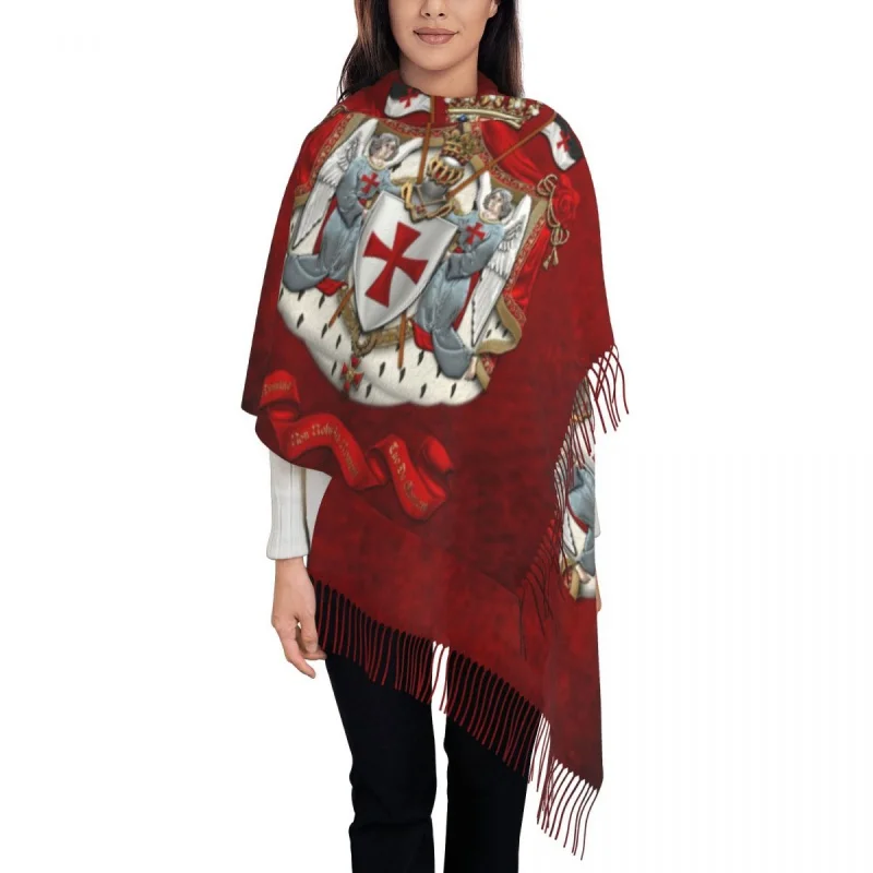Stylish Knights Templar Flag With Coat Of Arms Tassel Scarf Women Winter Warm Shawls Wraps Female Medieval Warrior Cross Scarves
Stylish Knights Templar Flag With Coat Of Arms Tassel Scarf Women Winter Warm Shawls Wraps Female Medieval Warrior Cross Scarves