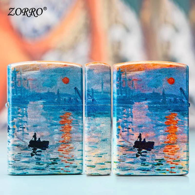 Zorro kerosene lighter creative windproof pure copper grinding wheel Monet sunrise lighter male send boyfriend
Zorro kerosene lighter creative windproof pure copper grinding wheel Monet sunrise lighter male send boyfriend