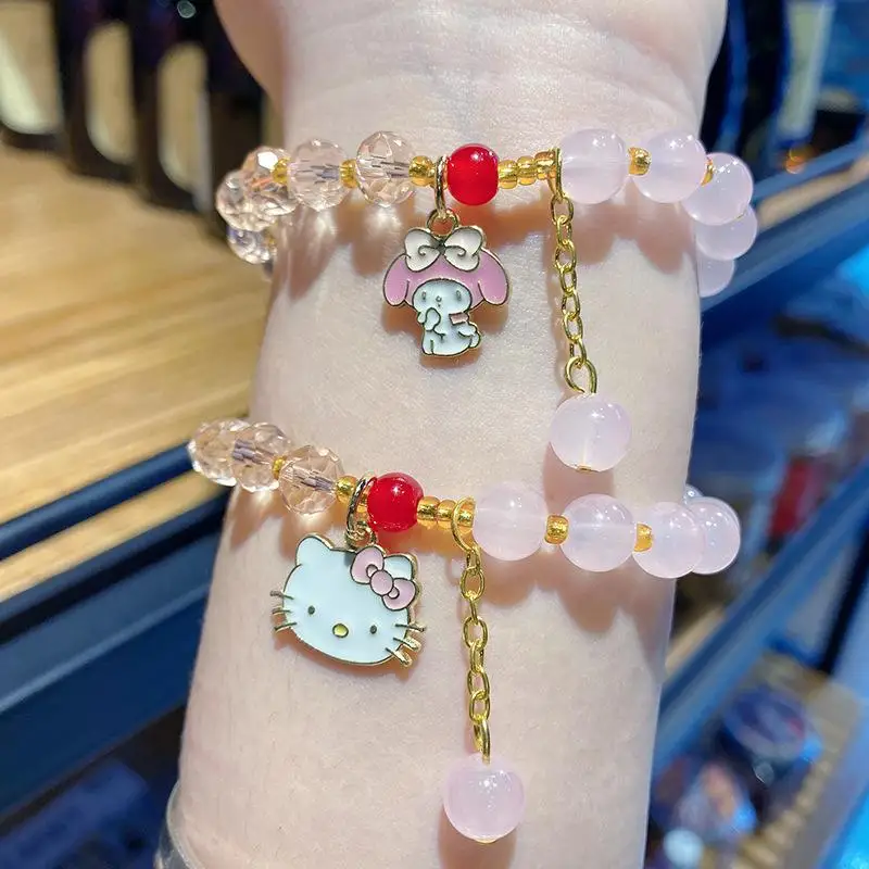 Kawaii Sanrios Bracelet Cute Hellokittys Kuromi My Melody Cinnamoroll Cartoon Beaded Pendant Bracelet Accessories for Girls Gift
Kawaii Sanrios Bracelet Cute Hellokittys Kuromi My Melody Cinnamoroll Cartoon Beaded Pendant Bracelet Accessories for Girls Gift
