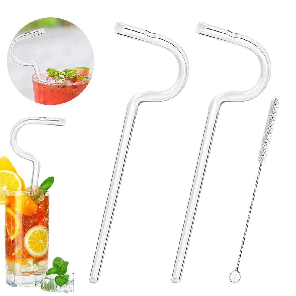 2PCS Clear Glass Straw Reusable Anti-Wrinkle Straw With Cleaning Brush For Smoothies Cocktails Drinking Straws Bar Accessories
2PCS Clear Glass Straw Reusable Anti-Wrinkle Straw With Cleaning Brush For Smoothies Cocktails Drinking Straws Bar Accessories