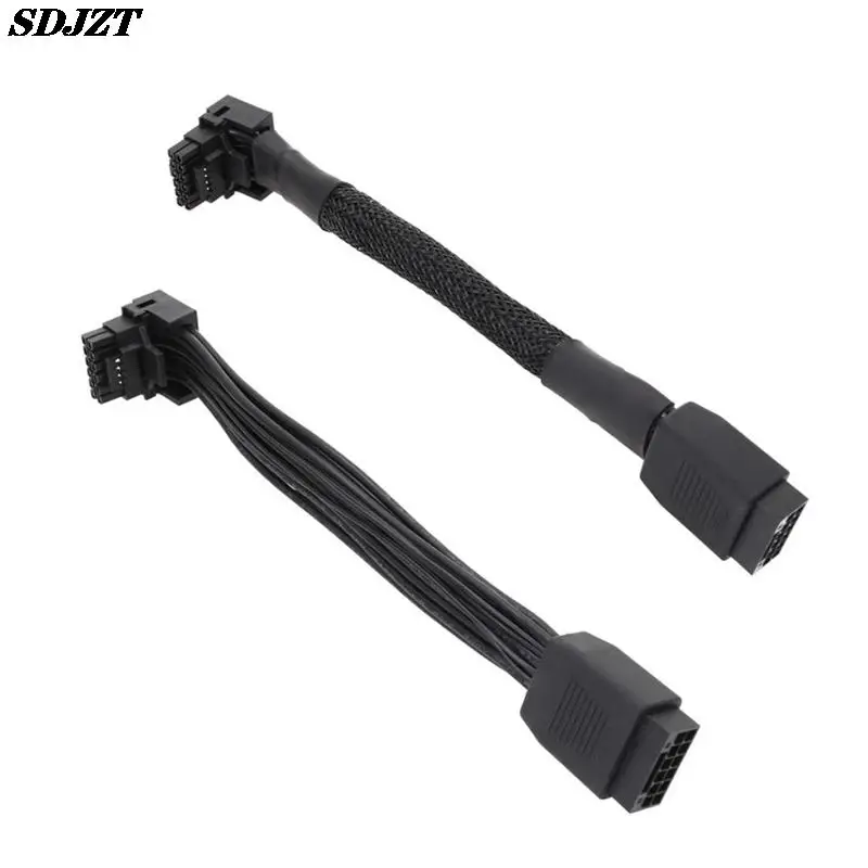16Pin GPU Video Card to PCIE5.0 2VHPWR 12+4pin Converter 90° Elbow Line GPU Power Adapter Cable 15CM/5.9in
16Pin GPU Video Card to PCIE5.0 2VHPWR 12+4pin Converter 90° Elbow Line GPU Power Adapter Cable 15CM/5.9in