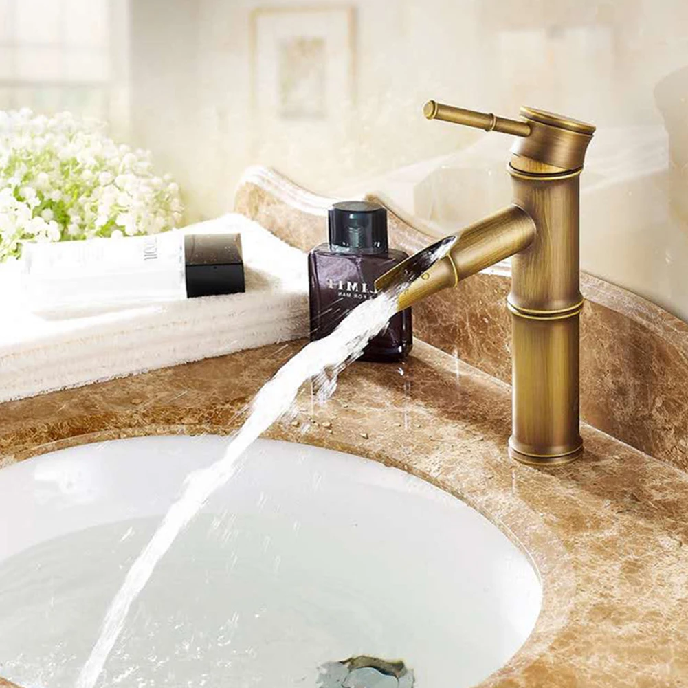 Bathroom Basin Faucet Antique Brass Bamboo Shape Faucet Antique Kitchen Sink Mixer Tap Single Handle Hot And Cold Water Tap
Bathroom Basin Faucet Antique Brass Bamboo Shape Faucet Antique Kitchen Sink Mixer Tap Single Handle Hot And Cold Water Tap