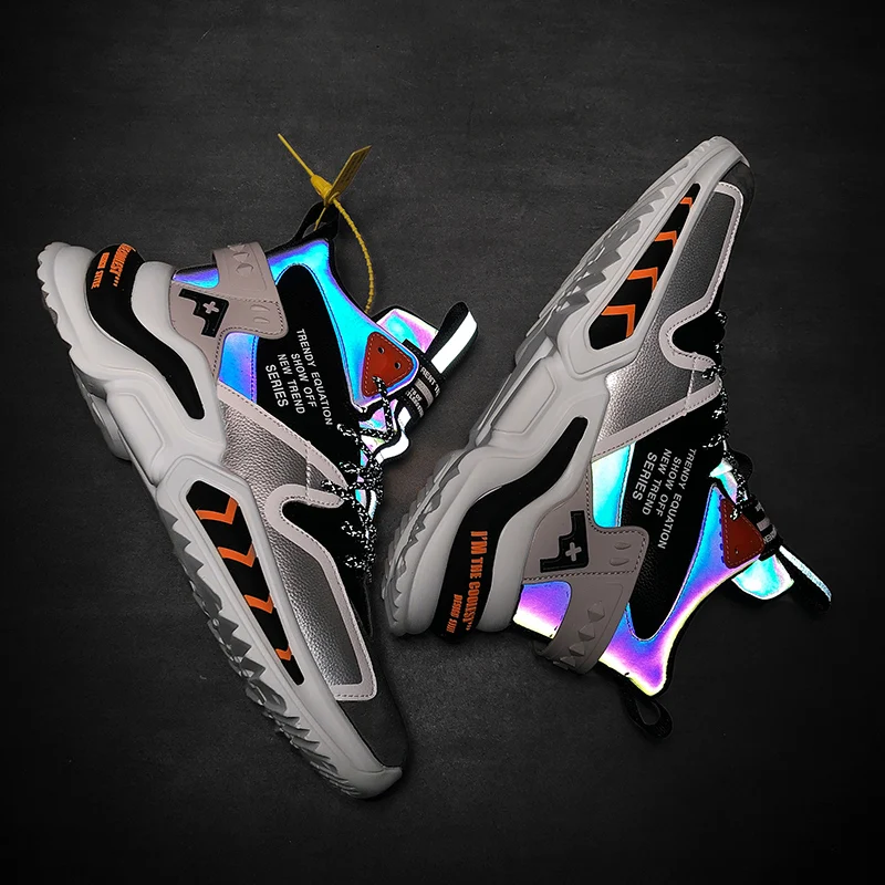 2021 Fashion Breathable Reflective Male Chunky Sneakers Lace-Up Designer Shoes Men High Top High Quality Casual Men's Shoes
2021 Fashion Breathable Reflective Male Chunky Sneakers Lace-Up Designer Shoes Men High Top High Quality Casual Men's Shoes