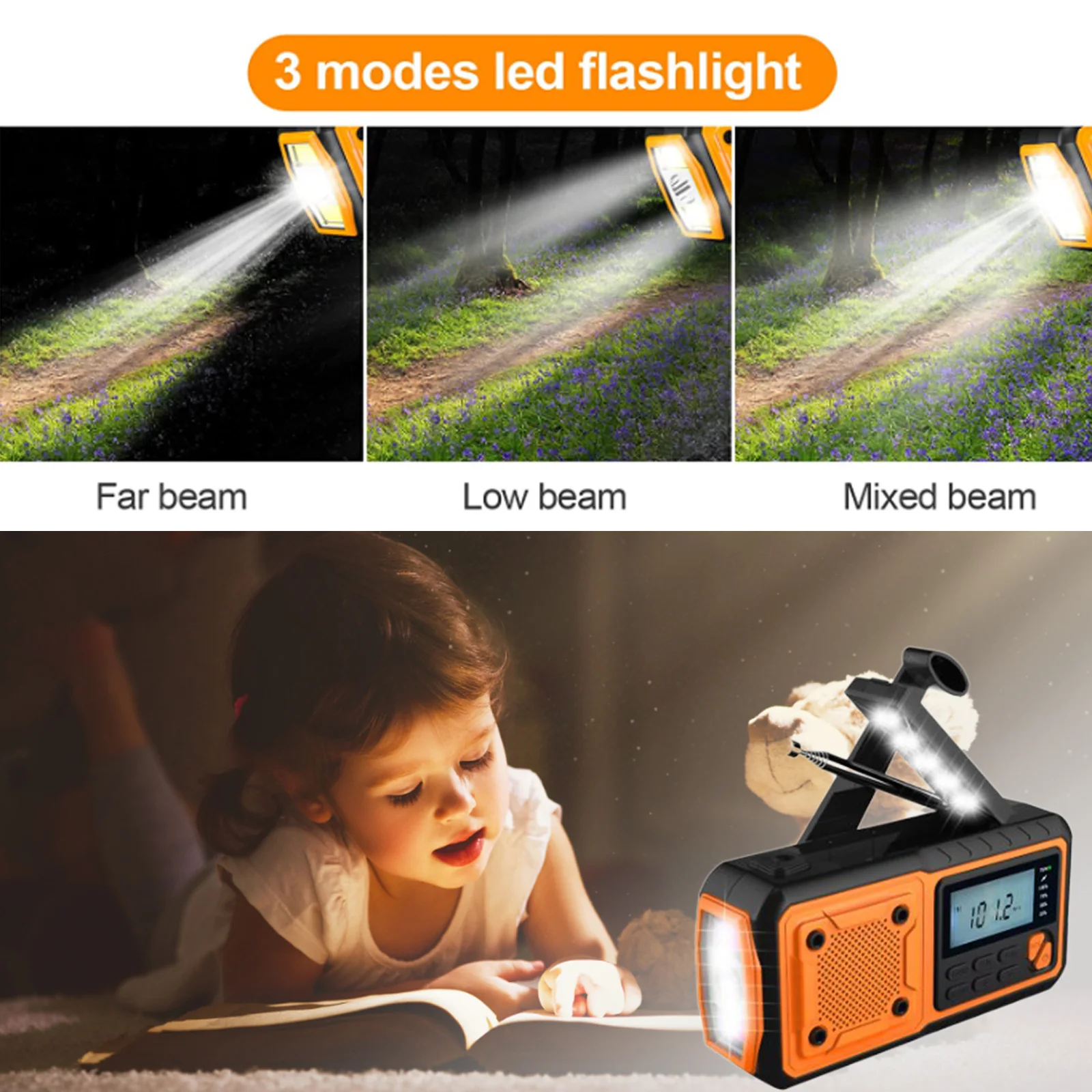 Emergency Weather Radios 4000mAh Digital Emergency Power Bank Waterproof Portable 4 Charging Methods Camping Radio Tools
Emergency Weather Radios 4000mAh Digital Emergency Power Bank Waterproof Portable 4 Charging Methods Camping Radio Tools