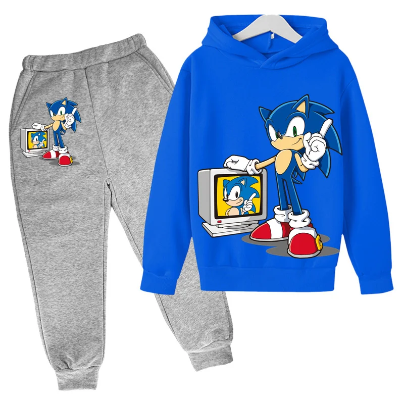 Новинка, комплект с толстовкой Sonic, детские толстовки, свитшот для мальчиков и девочек, комплекты одежды, брюки с капюшоном, костюм, детский п...
Новинка, комплект с толстовкой Sonic, детские толстовки, свитшот для мальчиков и девочек, комплекты одежды, брюки с капюшоном, костюм, детский п...