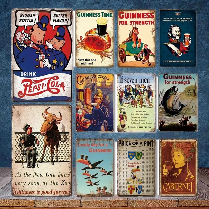 Vintage Guinness Time Metal Plaque Tin Sign Retro Irish Pub Bar Wall Poster Decor Metal Plate Antique Man Cave Home Decoration
Vintage Guinness Time Metal Plaque Tin Sign Retro Irish Pub Bar Wall Poster Decor Metal Plate Antique Man Cave Home Decoration