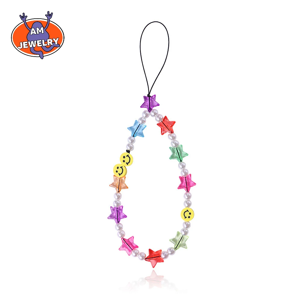 New Accessories Pearl Smiling Face Soft Pottery Mobile Phone Chain Acrylic Fruit Star Mobile Phone Anti-lose Lanyard
New Accessories Pearl Smiling Face Soft Pottery Mobile Phone Chain Acrylic Fruit Star Mobile Phone Anti-lose Lanyard