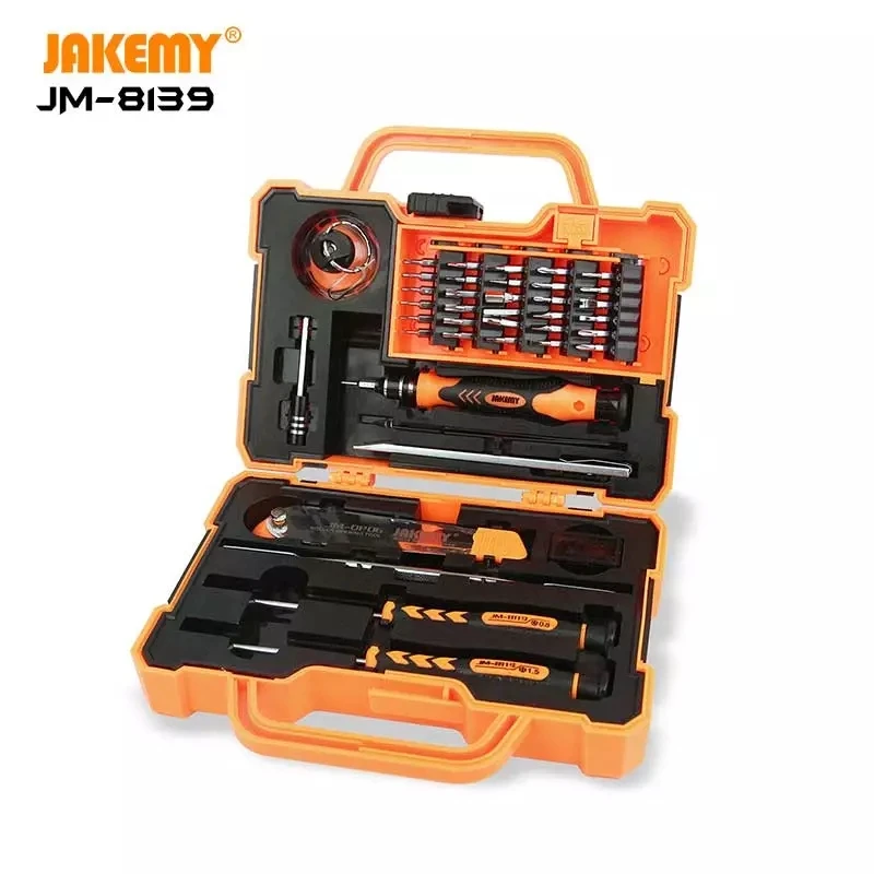 

47pcs JAKEMY JM-8139 Multi-functional CR-V Driver Household Hand Tools Screwdriver Bits Tool Box Set for Electronic DIY Repair