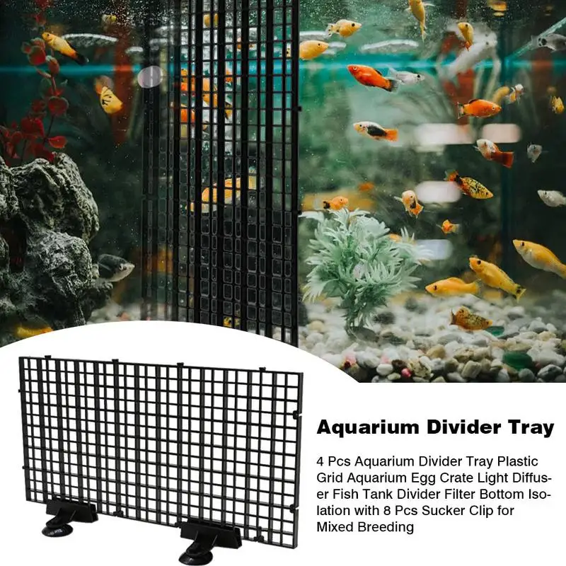 

Aquarium Divider Panel Separator Fish Tank Divider Filter Bottom Isolation Pane Light Diffuser Partition Grid Tray Egg Crate