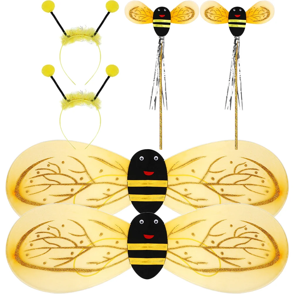 

2 Sets Girl Makeup Set Bee Performance Costume Tentacle Hair Band Honey Bee Costumes Cosplay Props Bee Antenna Headbands