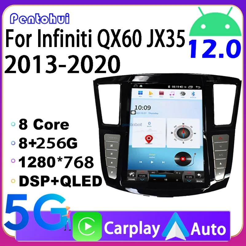 Pentohoi Android Car Radio For Infiniti QX60 JX35 2013-2020 Tesla Screen Stereo Multimedia Player WIFI 5G Carplay Auto 8G+256G
Pentohoi Android Car Radio For Infiniti QX60 JX35 2013-2020 Tesla Screen Stereo Multimedia Player WIFI 5G Carplay Auto 8G+256G