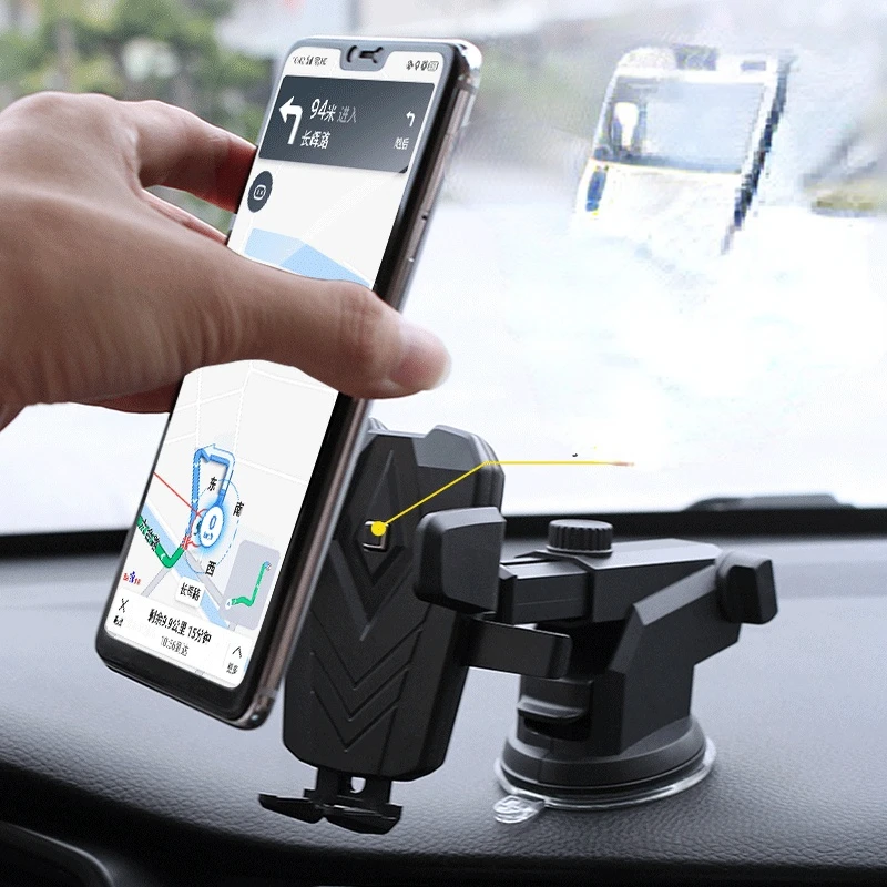 

Автомобильный держатель для телефона на присоске, держатель-подставка в автомобиле без магнитного крепления GPS, поддержка IPhone 13, 12, 11, Xiaomi, HUAWEI