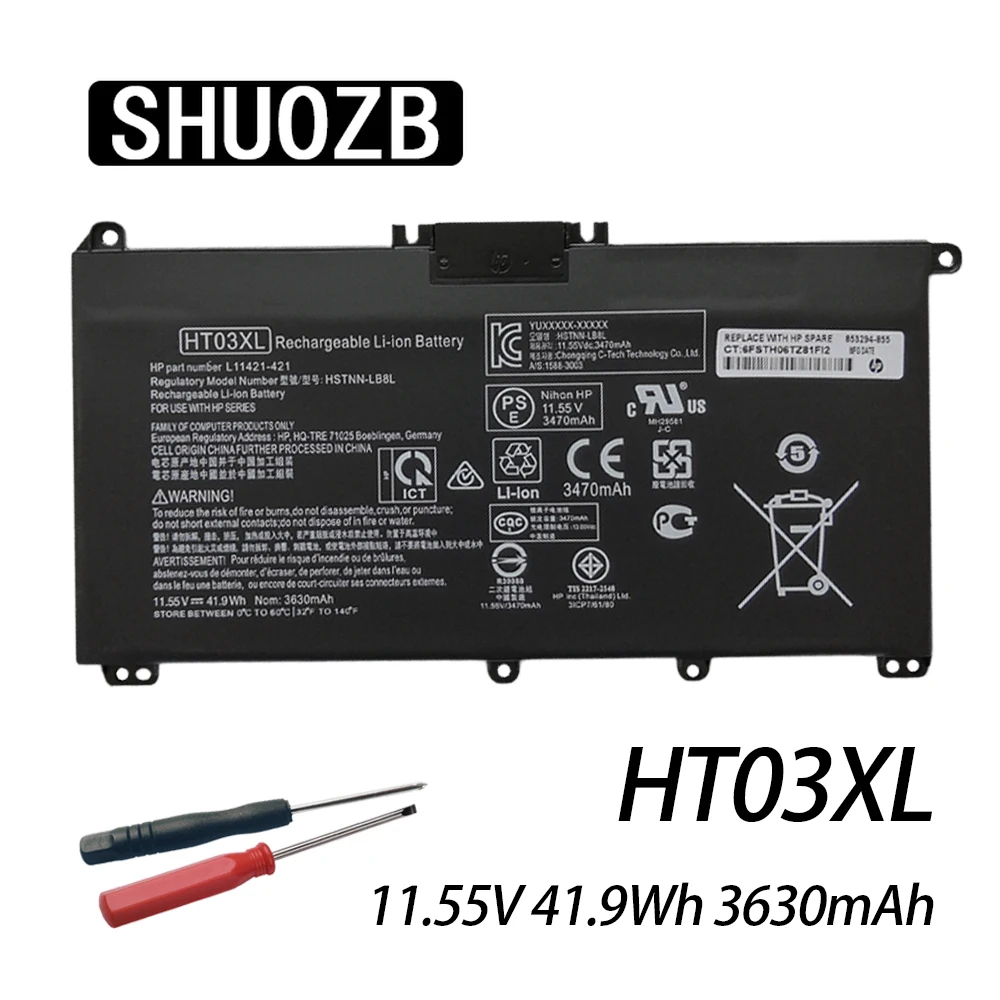 Аккумулятор SHUOZB HT03XL для HP 14-CE0001LA 14-CE0014TU 14-CE0010CA 14-CE0025TU 14-CE0034TX 15-CS0037T
Аккумулятор SHUOZB HT03XL для HP 14-CE0001LA 14-CE0014TU 14-CE0010CA 14-CE0025TU 14-CE0034TX 15-CS0037T