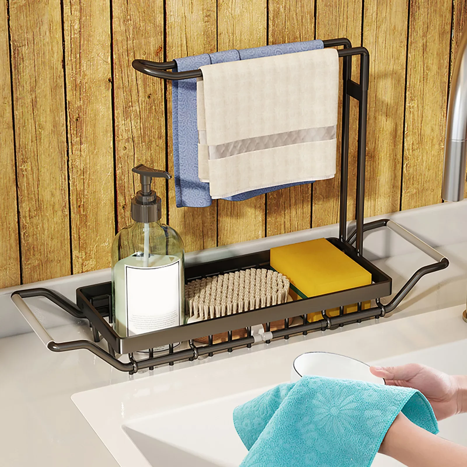 Telescopic Sink Holder Sponge Holder Multifunctional Stainless Steel Sink Sponge Brush Soap Rack Holder Kitchen Tool
Telescopic Sink Holder Sponge Holder Multifunctional Stainless Steel Sink Sponge Brush Soap Rack Holder Kitchen Tool