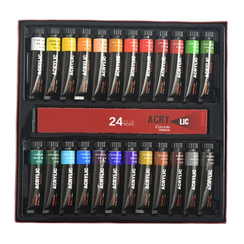 2022 New Acrylic Paint Set 24 Color 12ml Non-Toxic Acrylic Paints Perfect for Canvas Painting Rock Wood for Kids Adults Artists
2022 New Acrylic Paint Set 24 Color 12ml Non-Toxic Acrylic Paints Perfect for Canvas Painting Rock Wood for Kids Adults Artists