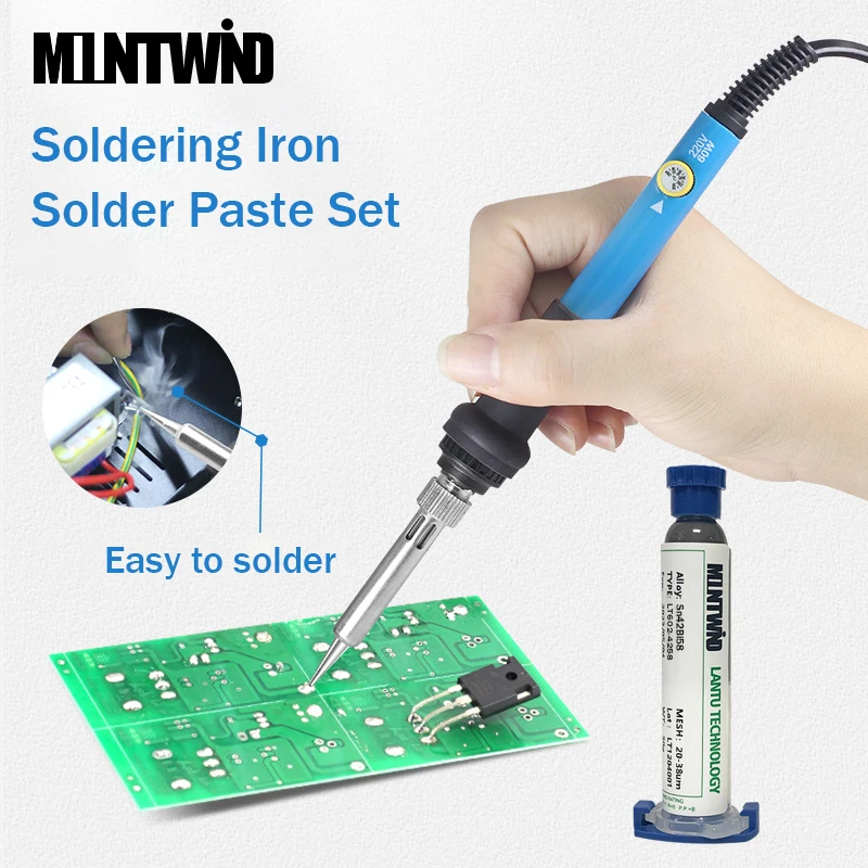 MOUNTWIND Soldering Iron Welding Paste Set 220V Welding Equipment Solder Paste For Rework Station Heat Pencil Tip Repair Tool
MOUNTWIND Soldering Iron Welding Paste Set 220V Welding Equipment Solder Paste For Rework Station Heat Pencil Tip Repair Tool