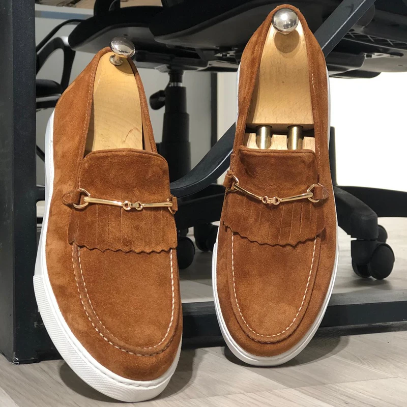 2022 Tassels Casual Shoes Fashion Designer Suede Leather Men Loafers Breathable Slip-on Men and Women Non-slip Driving Shoes
2022 Tassels Casual Shoes Fashion Designer Suede Leather Men Loafers Breathable Slip-on Men and Women Non-slip Driving Shoes