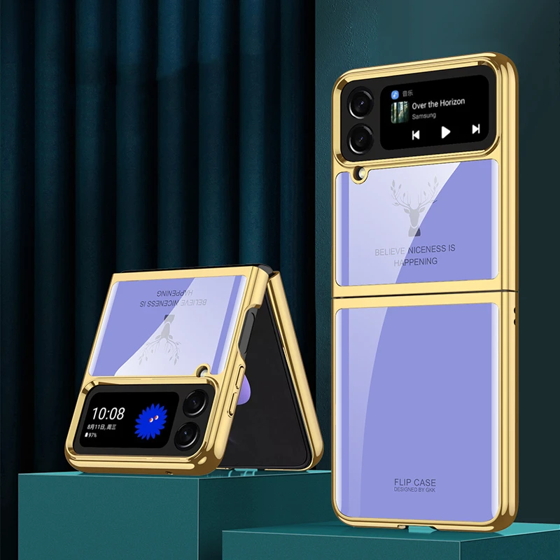 Deer Patterned Glass Case for Samsung Galaxy Z Flip4 5G Phone Cover Plating Frame Tempered Glass Case for Z Flip 4
Deer Patterned Glass Case for Samsung Galaxy Z Flip4 5G Phone Cover Plating Frame Tempered Glass Case for Z Flip 4