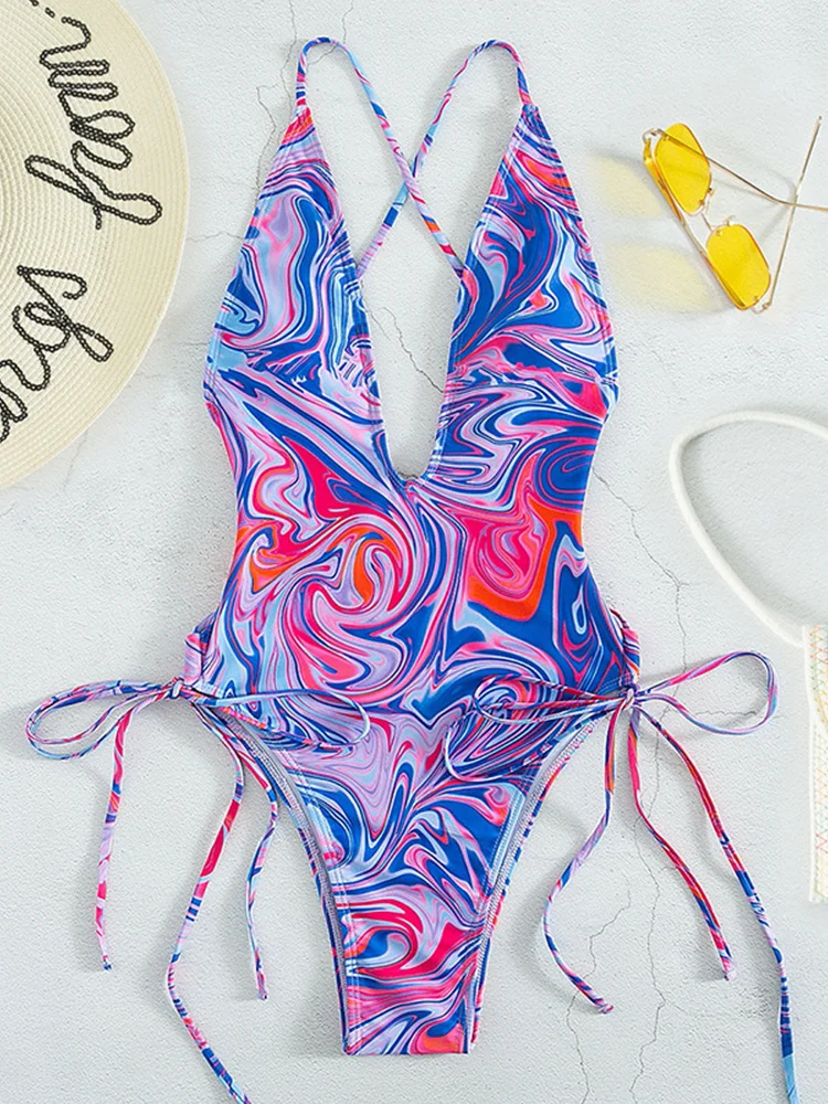 Print Monokini Sexy Swimsuit Women String Bandage Swimwear Hollow Out Bathing Suit 2022 Backless One-Piece Suits Mujer Beachwear
Print Monokini Sexy Swimsuit Women String Bandage Swimwear Hollow Out Bathing Suit 2022 Backless One-Piece Suits Mujer Beachwear