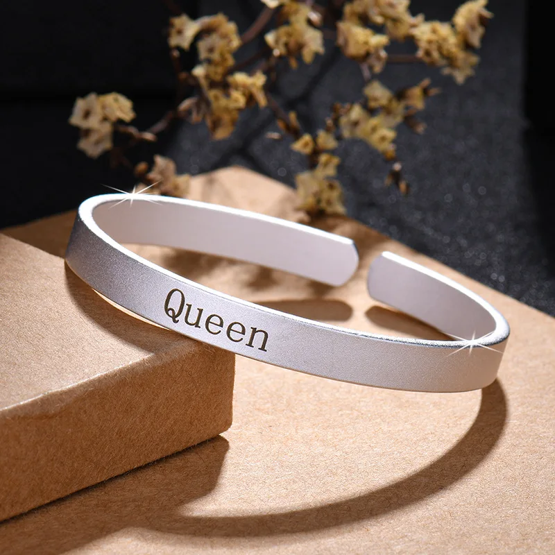 Brand New 999 Sterling Silver Letter Bracelet Punk Style Frosted Open Bracelet Men and Women Luxury Jewelry Valentine's Day Gift
Brand New 999 Sterling Silver Letter Bracelet Punk Style Frosted Open Bracelet Men and Women Luxury Jewelry Valentine's Day Gift