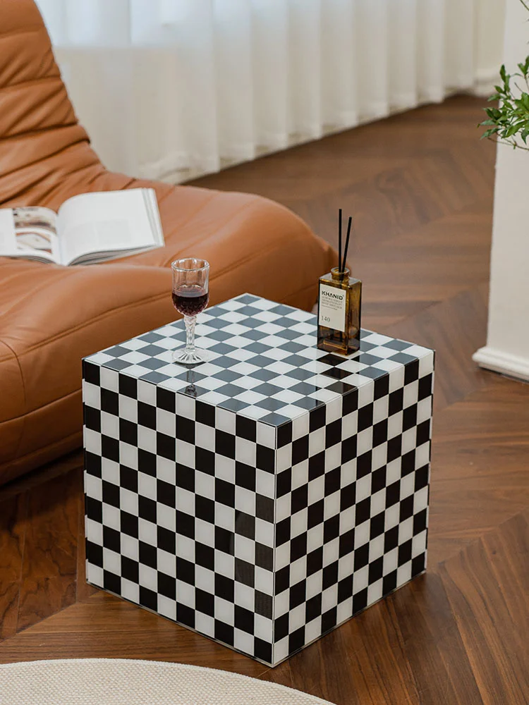 Nordic Acrylic Checkerboard Coffee Table Living Room Tv Stands Sofa Side Small Square Table Creative Balcony Corner Tables 
Nordic Acrylic Checkerboard Coffee Table Living Room Tv Stands Sofa Side Small Square Table Creative Balcony Corner Tables