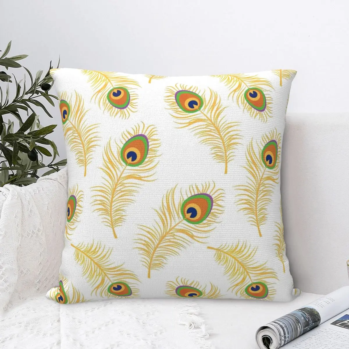 Golden Peacock Feather Seamless Pattern Square Pillowcase Cushion Cover Decorative Pillow Case Polyester Throw Pillow cover Car
Golden Peacock Feather Seamless Pattern Square Pillowcase Cushion Cover Decorative Pillow Case Polyester Throw Pillow cover Car