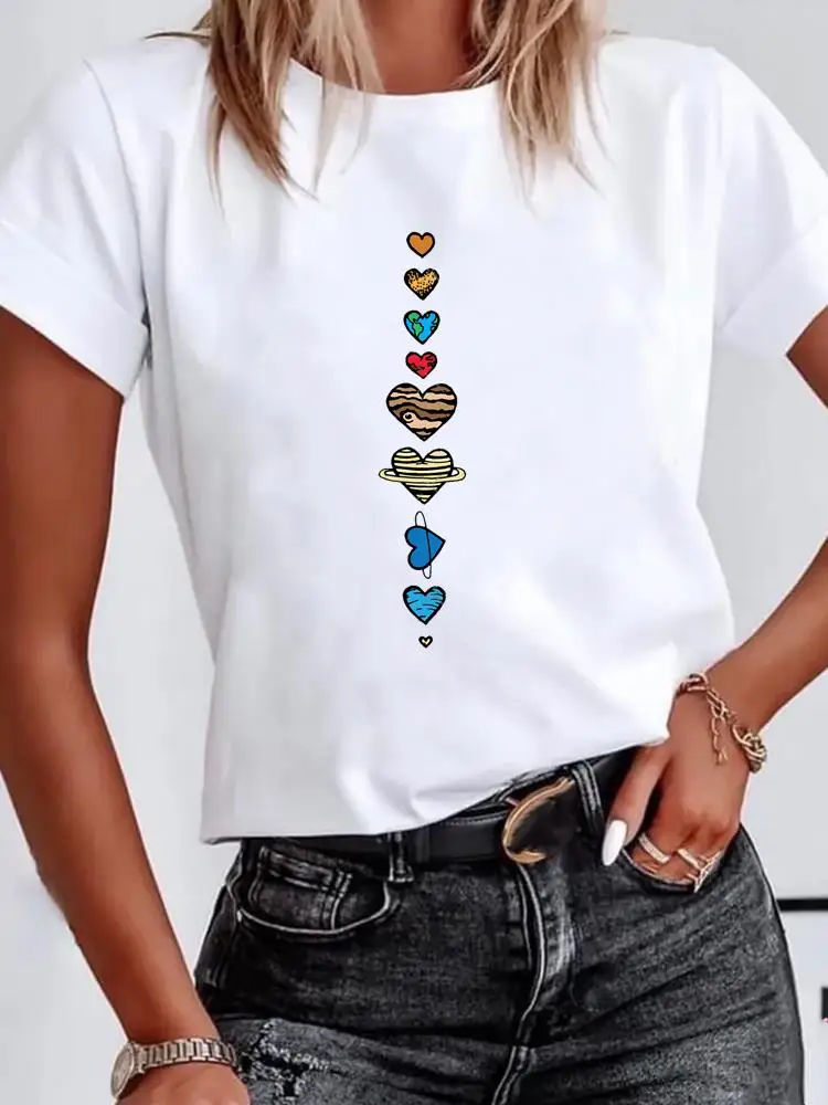 Space Love Trend 90s Cute Short Sleeve Summer Kawaii Clothes Women Clothing Print T Shirt Fashion Graphic T-shirt Basic Tee Top 
Space Love Trend 90s Cute Short Sleeve Summer Kawaii Clothes Women Clothing Print T Shirt Fashion Graphic T-shirt Basic Tee Top