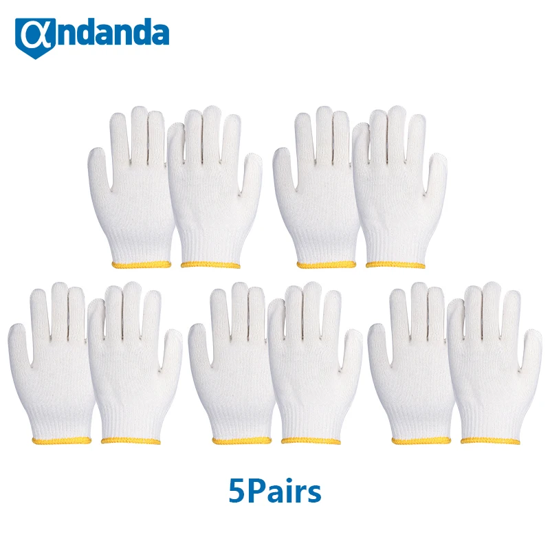 Andanda 5Pair Polyester Cotton Work Gloves for Equipment Processing,Mechanical Work, Woodworking, Gardening Safety Work Gloves
Andanda 5Pair Polyester Cotton Work Gloves for Equipment Processing,Mechanical Work, Woodworking, Gardening Safety Work Gloves