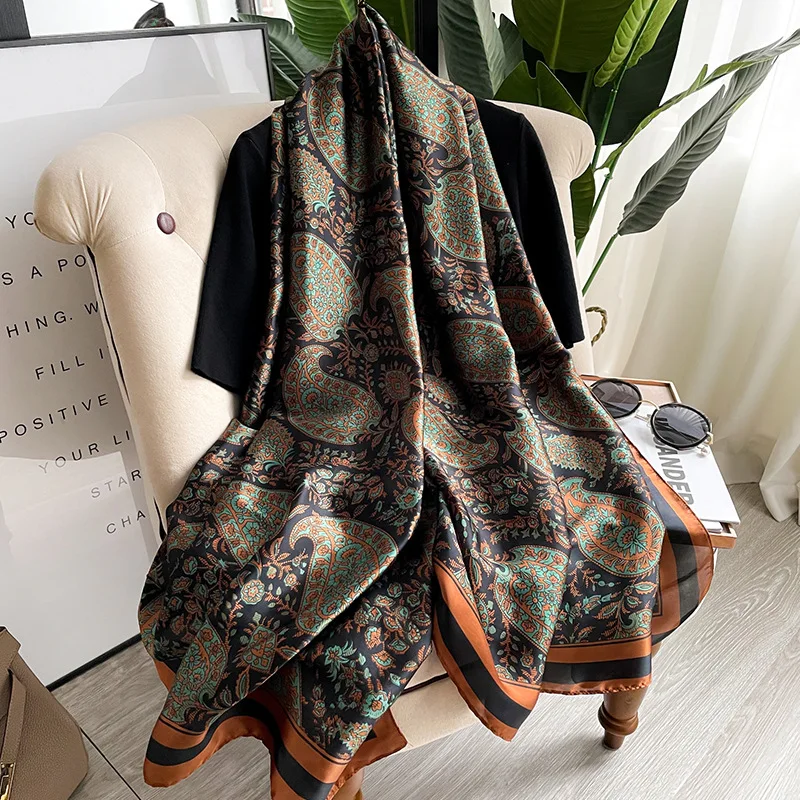 Popular Print 180X90CM Bandannas 2022 Europe And America Shawls Fashion Flower Long Silk Scarves Four Seasons Satin Beach Towel
Popular Print 180X90CM Bandannas 2022 Europe And America Shawls Fashion Flower Long Silk Scarves Four Seasons Satin Beach Towel
