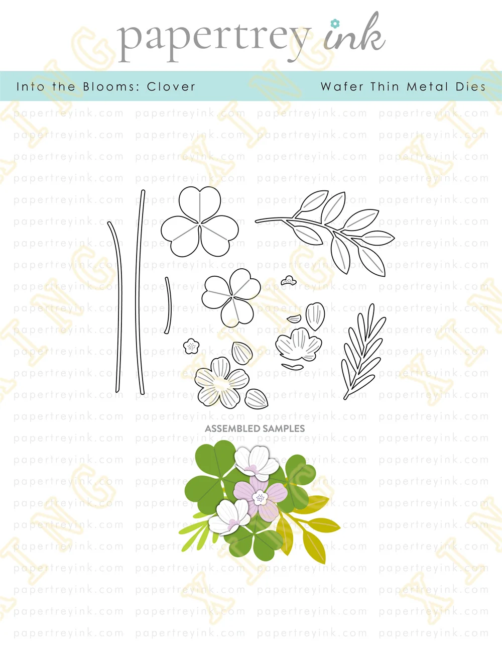 

2023 New Product Into the Blooms Clover Metal Craft Cutting Dies Diy Scrapbook Paper Diary Decoration Card Handmade Embossing
