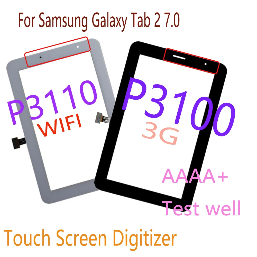 

For Samsung Galaxy Tab 2 7.0 P3100 P3110 Touch Screen Tab2 GT-P3100 GT-P3110 Tablet Touch Screen Digitizer Glass Sensor Parts