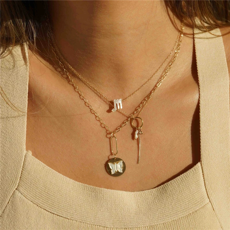 Classic Butterfly Coin Necklace Real 14K Gold Filled Jewelry Elegant Choker Pendants Femme Kolye Collares Boho Shell Necklace 
Classic Butterfly Coin Necklace Real 14K Gold Filled Jewelry Elegant Choker Pendants Femme Kolye Collares Boho Shell Necklace