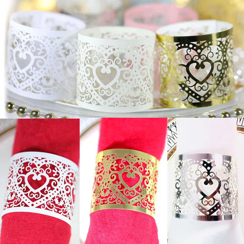 50pcs Love Heart Style Laser Cut Paper Rings Napkins Holders Birthday Wedding Christmas Party Favor Dinner Table Decoration
50pcs Love Heart Style Laser Cut Paper Rings Napkins Holders Birthday Wedding Christmas Party Favor Dinner Table Decoration