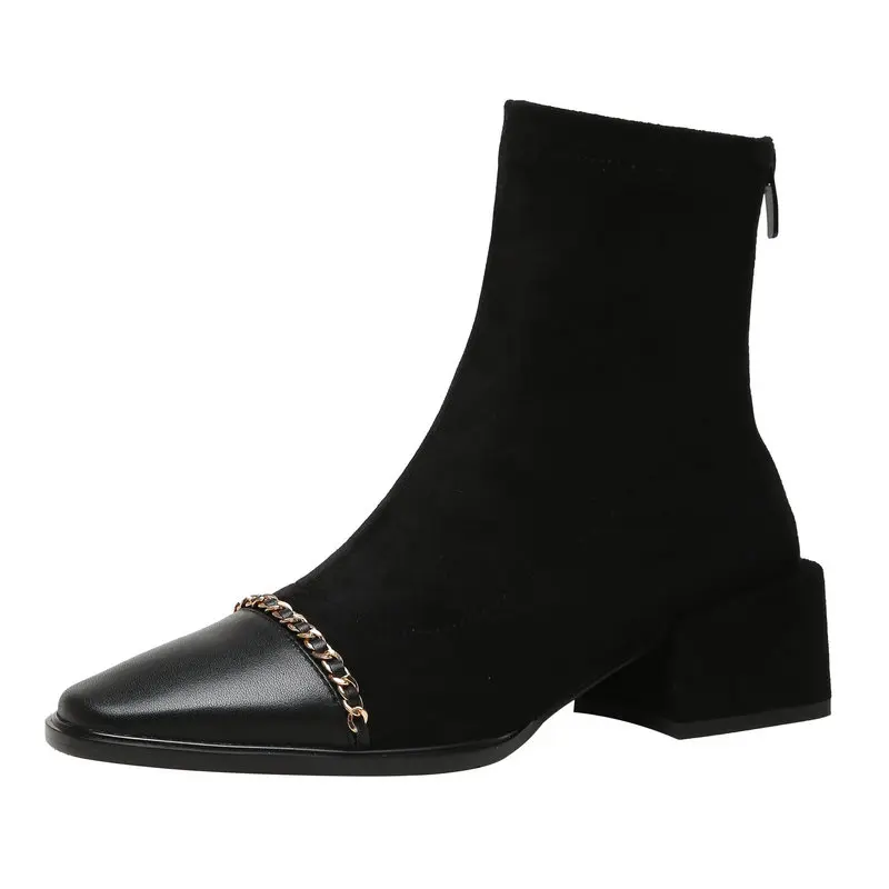 Women Ankle Boots Autumn Winter Office Lady Genuine Leather Square Toe Thick High Heels Neutral Back Zipper Shoes Woman Size 42
Women Ankle Boots Autumn Winter Office Lady Genuine Leather Square Toe Thick High Heels Neutral Back Zipper Shoes Woman Size 42