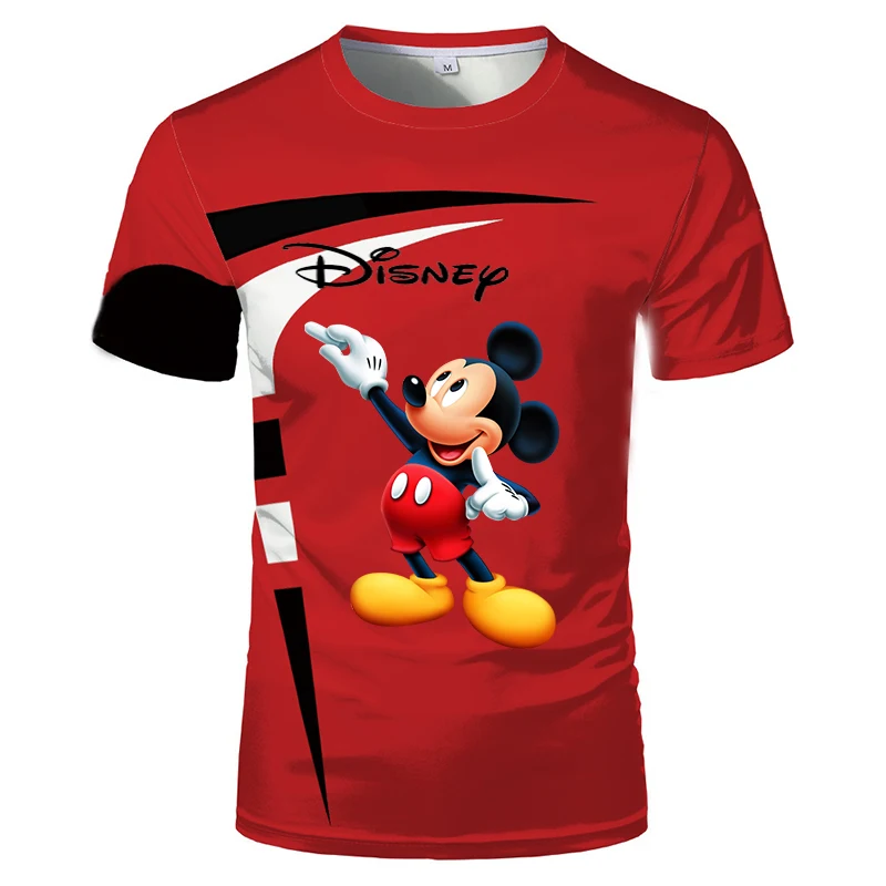 

Футболки Disney с Микки Маусом, Детская футболка с 3D принтом, летняя модная футболка с мультяшным рисунком, футболка для мальчиков и девочек