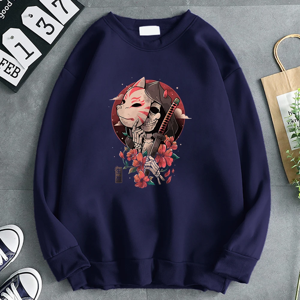 Death Messenger Life And Death Skull Anime Flowers Samurai Sword Hoody Mens Autumn Loose Casual Fleece Sweatshirt O-Neck Hoodie
Death Messenger Life And Death Skull Anime Flowers Samurai Sword Hoody Mens Autumn Loose Casual Fleece Sweatshirt O-Neck Hoodie